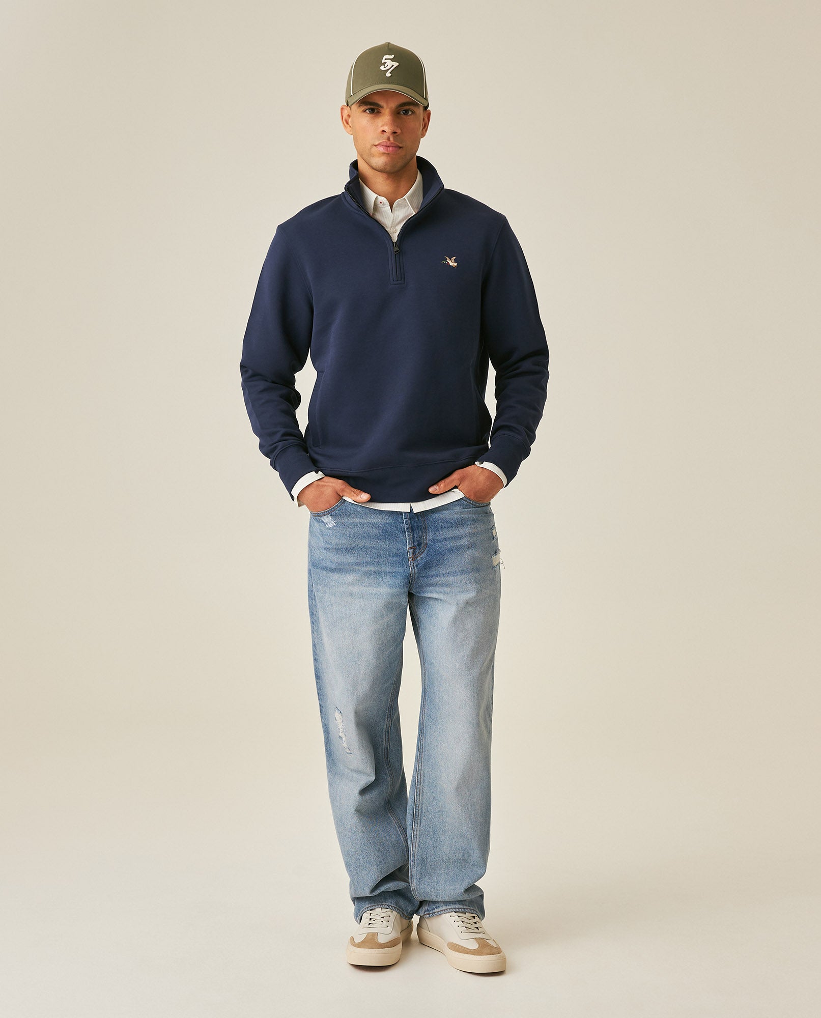 Men´s Half-Zip Pullover Sweatshirt - Blue 63_687H202_AZU194011_4