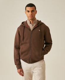 Men´s Zip Hoodie - Brown 63_687H203_CAF181321_0