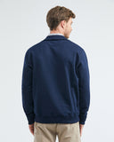 SWEAT-SHIRT CLASSIQUE ZIPPÉ À COL MONTANT BLEU MARINE