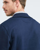 SWEAT-SHIRT CLASSIQUE ZIPPÉ À COL MONTANT BLEU MARINE