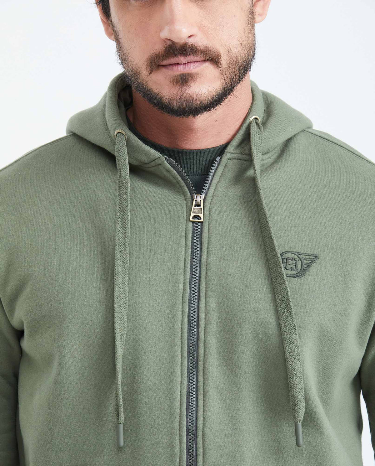 Men´s Cotton-Blend Zip Hoodie - Green 63_689F008_VER180312_4