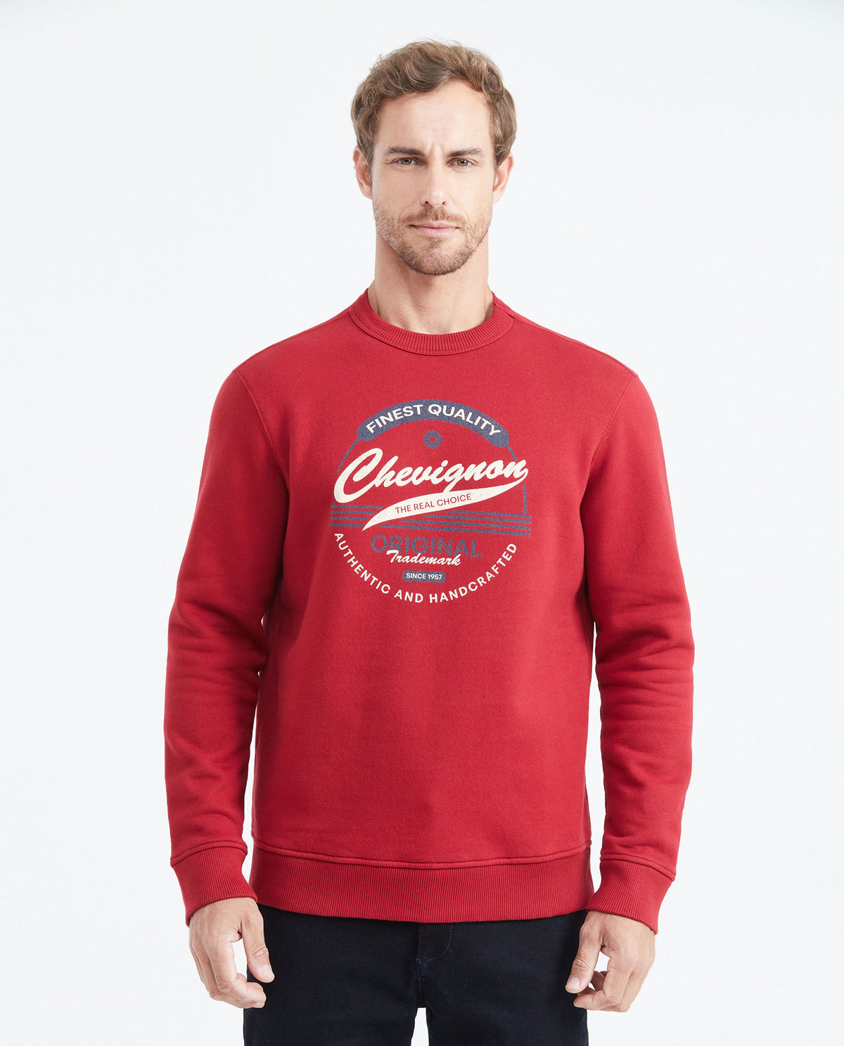 Men´s Cotton-Blend Graphic Sweatshirt - Red 63_689F011_ROJ191555_0