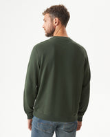 Men's Crewneck Sweatshirt in Cotton Stretch Blend, Navigator - 5