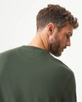 Men's Crewneck Sweatshirt in Cotton Stretch Blend, Navigator - 6