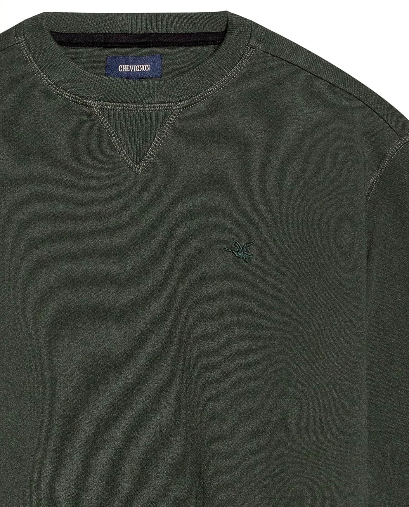 Men's Crewneck Sweatshirt in Cotton Stretch Blend, Navigator - 7