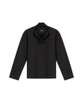 Men's Half-Zip Sweatshirt in Cotton-Polyester Blend, Nocturne - 1