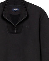 Men's Half-Zip Sweatshirt in Cotton-Polyester Blend, Nocturne - 7