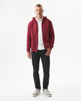Men's Open Hoodie in Cotton Stretch Blend, Evening - 3