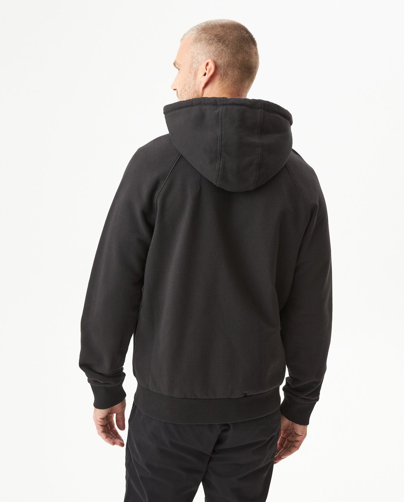 Men's Open Hoodie - Black 689G006 - 5
