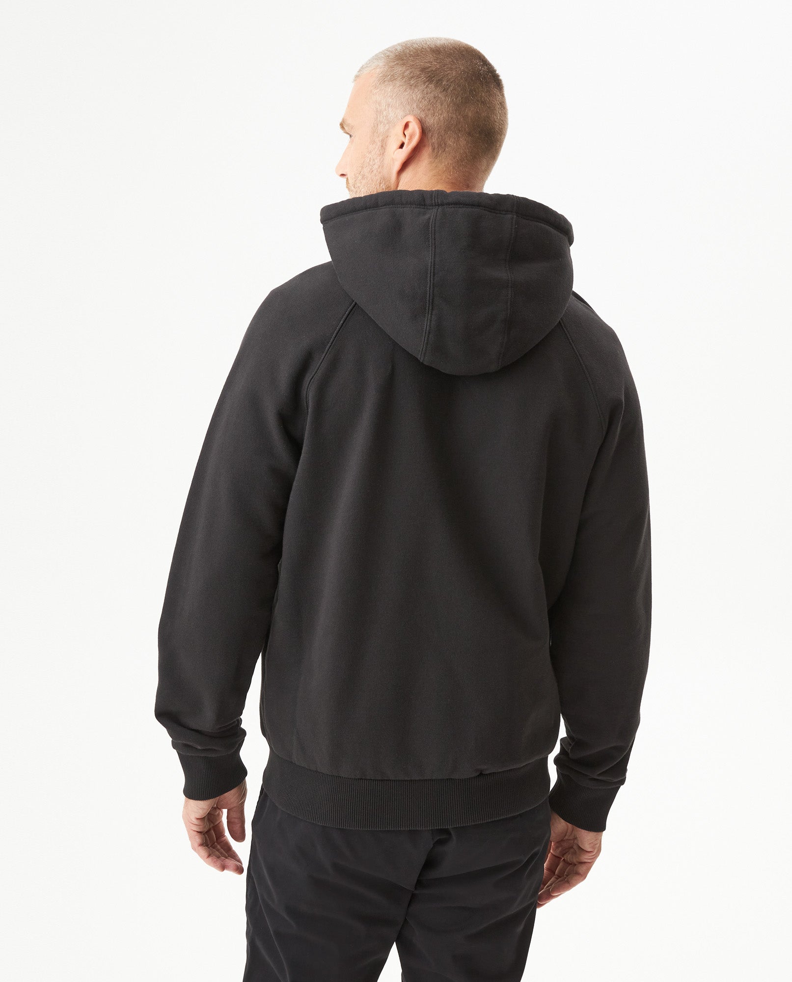 Men's Open Hoodie - Black 689G006 - 5