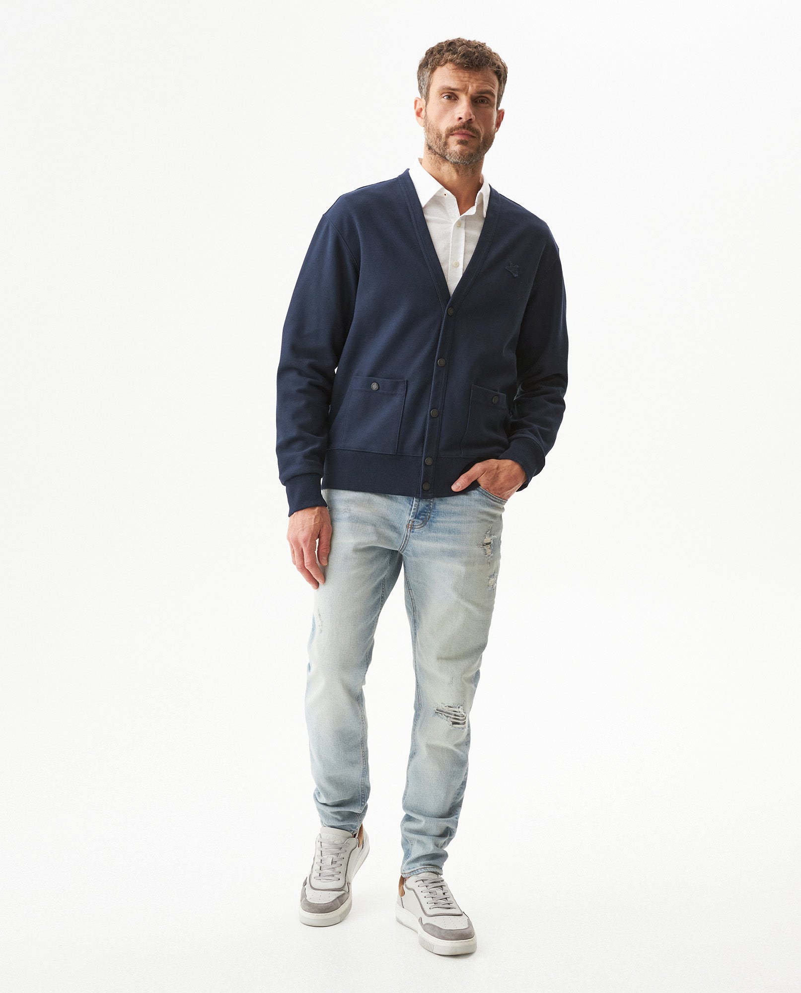 Men´s Cotton Cardigan - Blue 63_689G007_AZU193923_4