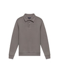 Men's Polo Style Sweatshirt in Cotton Stretch Blend, Lighthouse 689G010 - 2