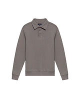 Men's Polo Style Sweatshirt in Cotton Stretch Blend, Lighthouse 689G010 - 2