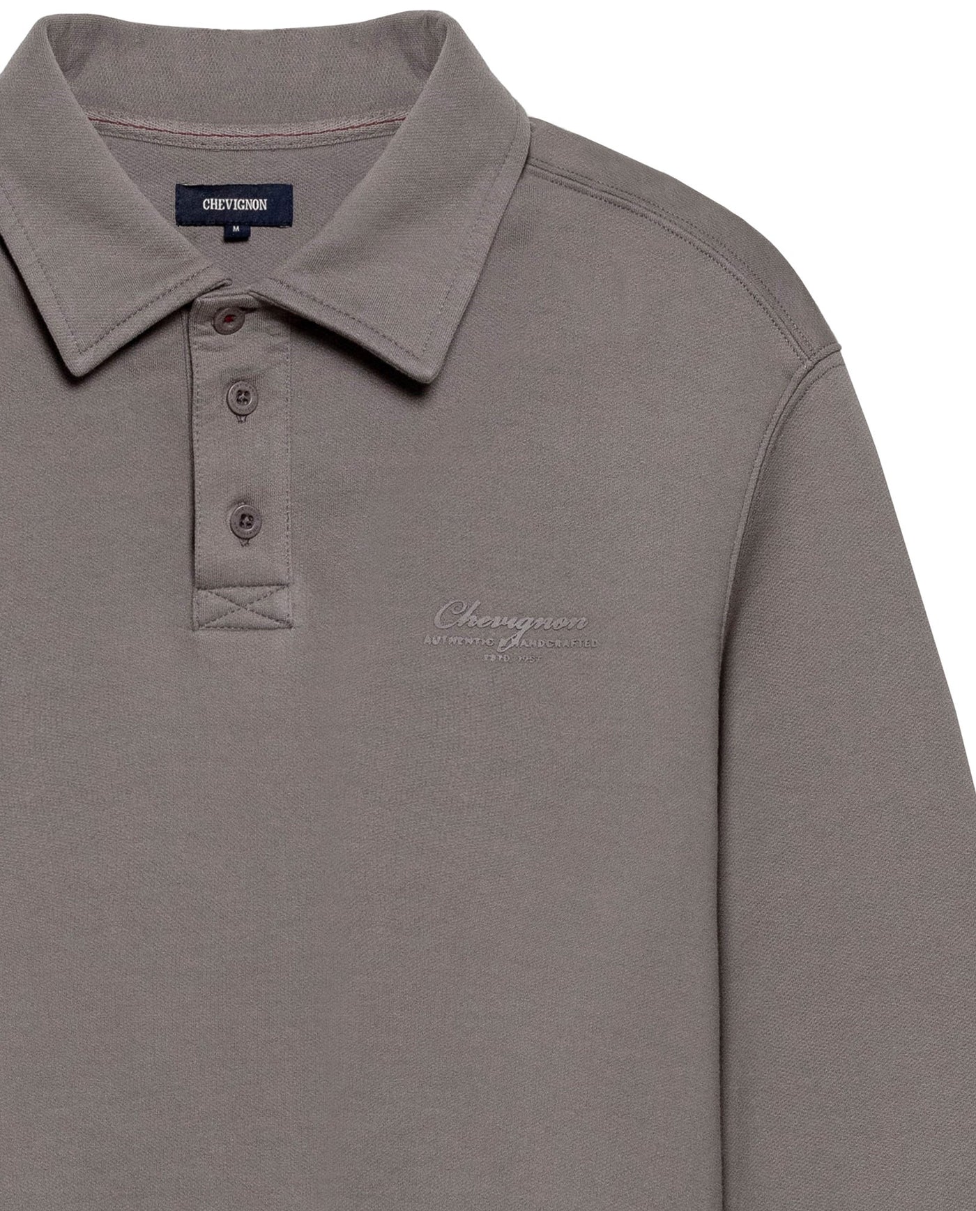 Men's Polo Style Sweatshirt in Cotton Stretch Blend, Lighthouse 689G010 - 7