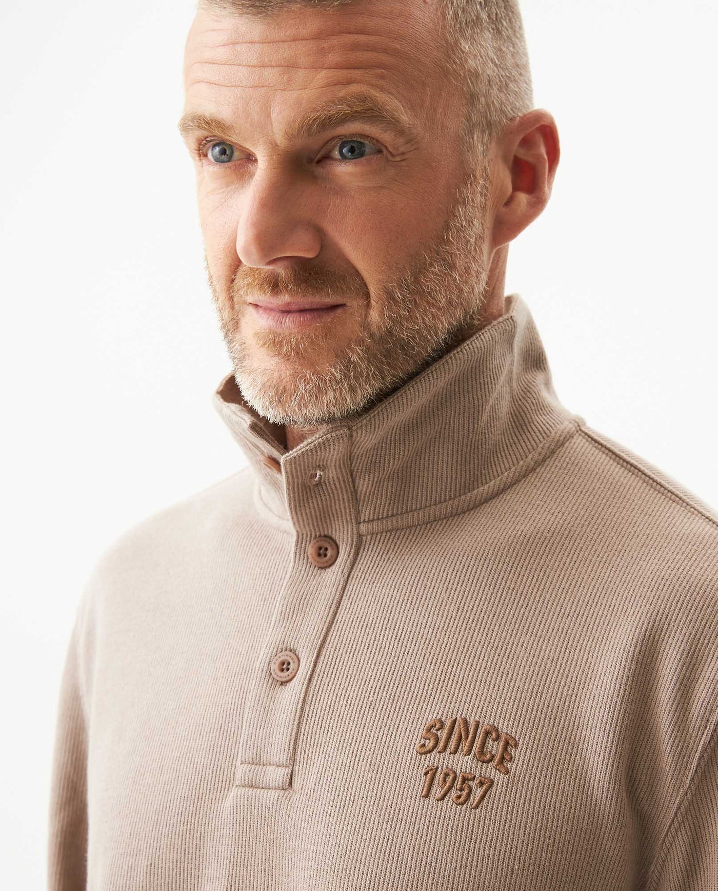 Men´s Cotton-Blend High-Neck Sweater - Brown 63_689G012_CAF171311_5