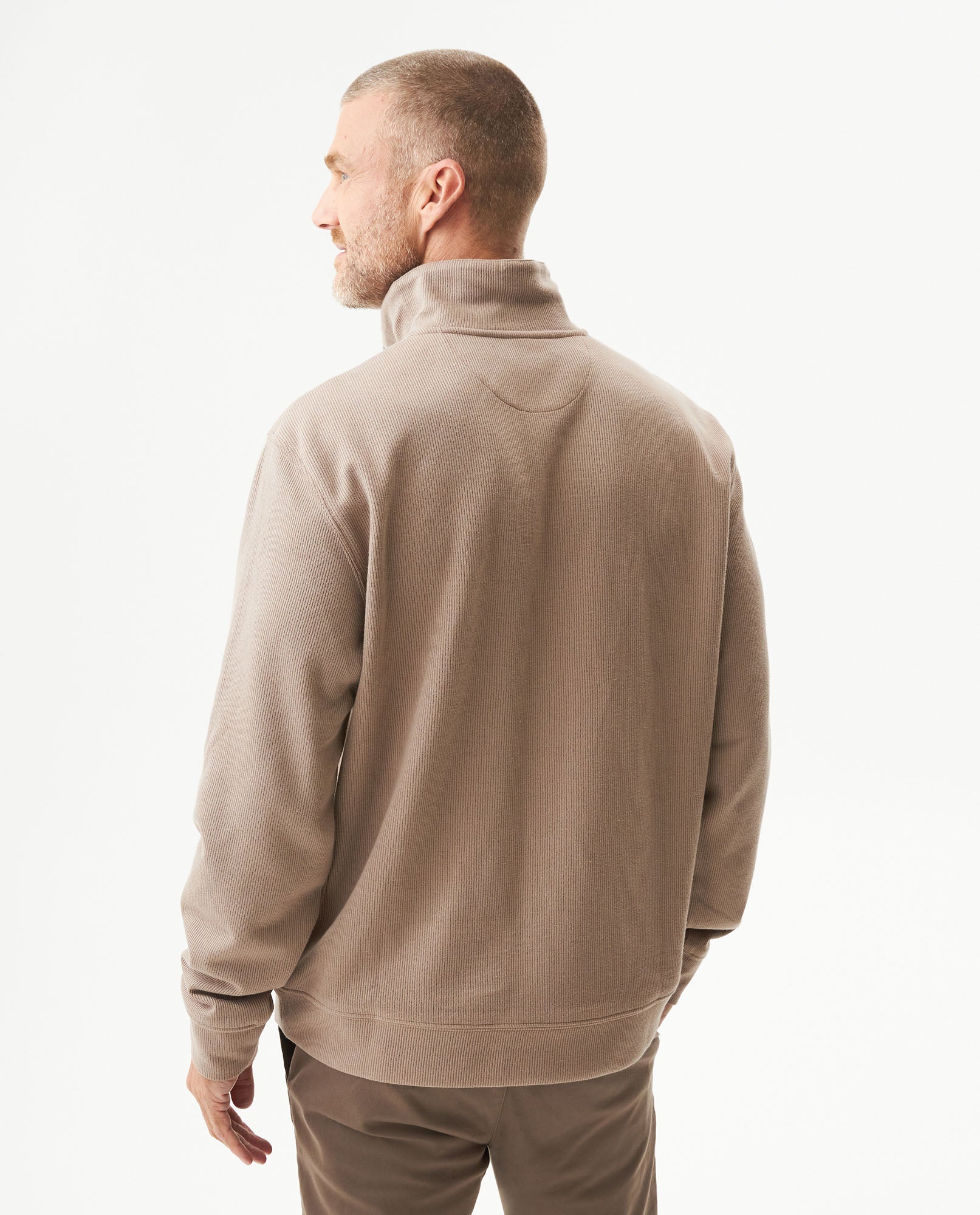Men´s Cotton-Blend High-Neck Sweater - Brown 63_689G012_CAF171311_6