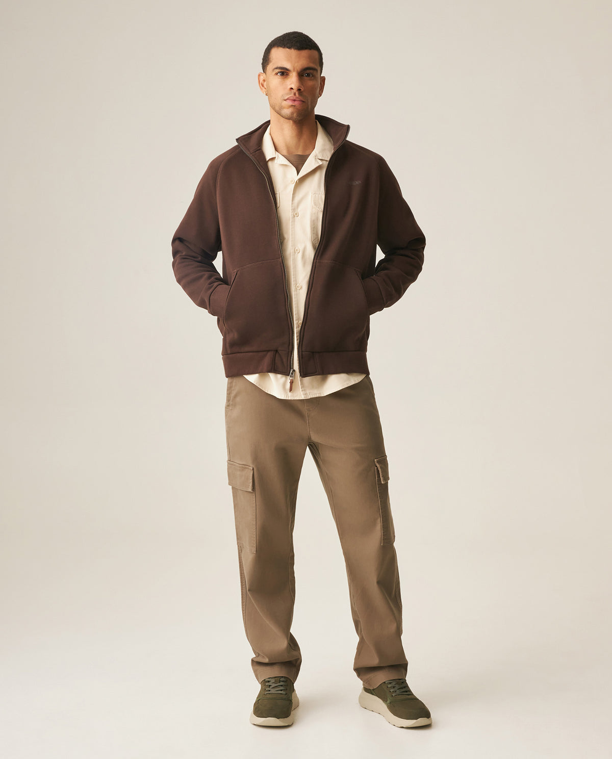 Men´s Zip Turtleneck Sweatshirt - Brown 63_689H002_CAF191016_0