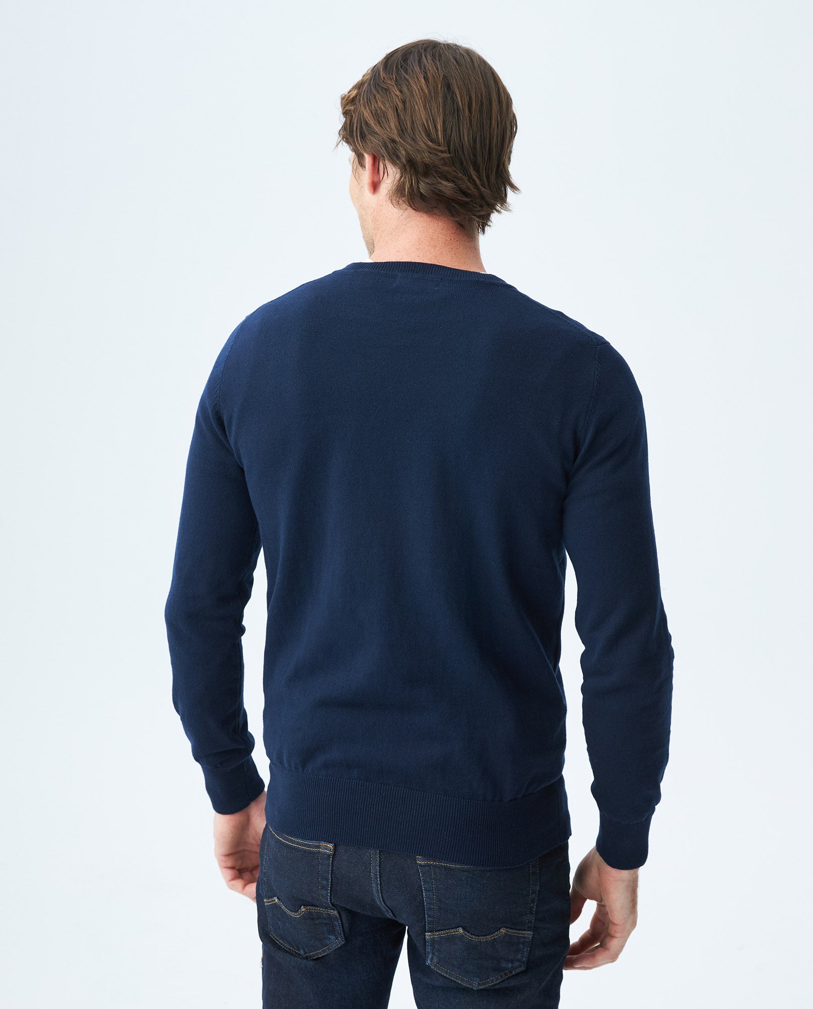 Men's Pure Cotton Sweater - Blue - 4
