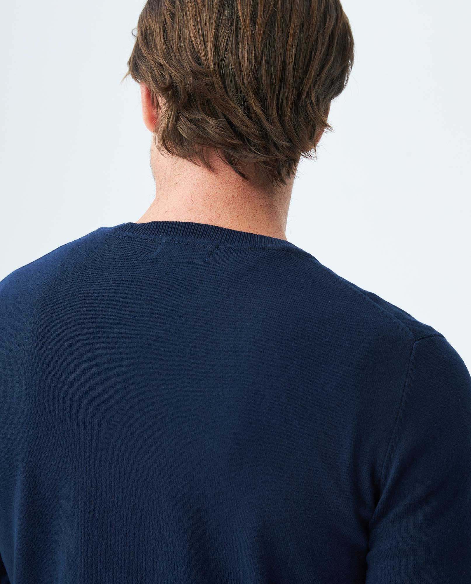 Men's Pure Cotton Sweater - Blue - 5