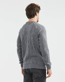 PULL EN TRICOT torsadé GRIS