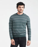 CLASSIC STRIPED SWEATER IN GREEN