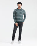 CLASSIC STRIPED SWEATER IN GREEN