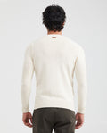 Men's Round Neck Sweater Irregular Blocks Jersey Knit in Recycled Cotton Blend - 3