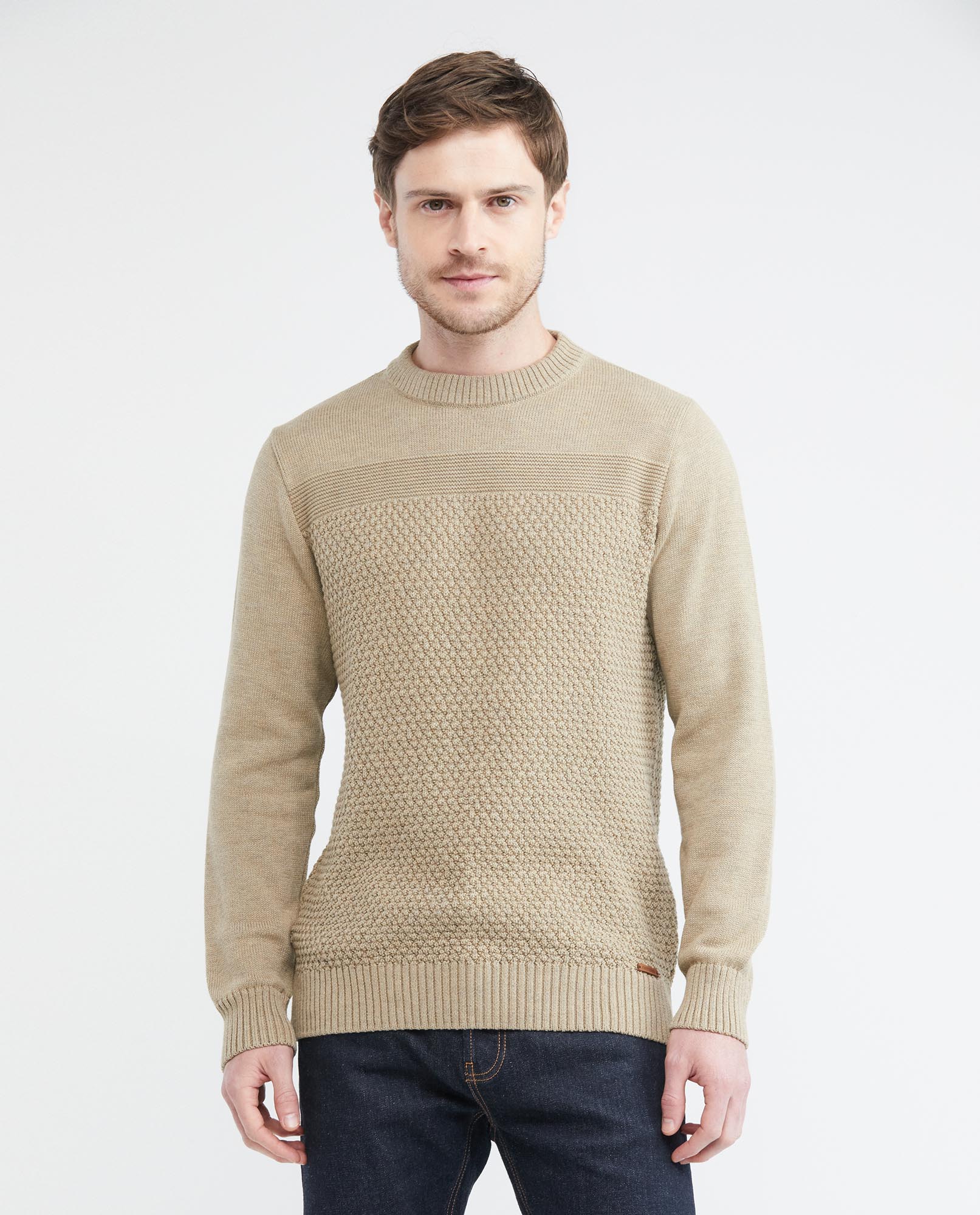 Men's Knit Sweaters - Khaki 692E000 - 1