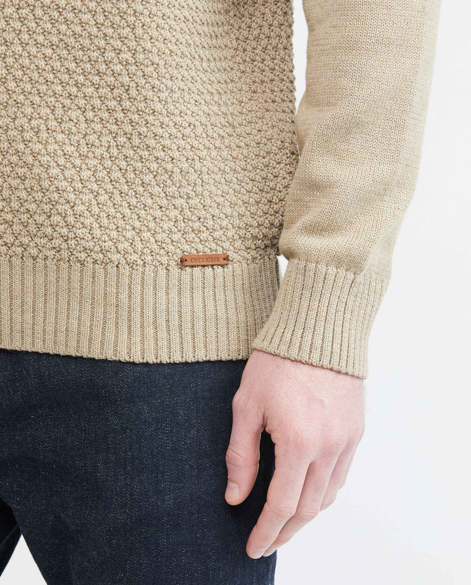 Men's Knit Sweaters - Khaki 692E000 - 3