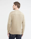 PULL À COL ROND EN MAILLE BEIGE