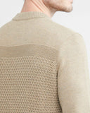 PULL À COL ROND EN MAILLE BEIGE