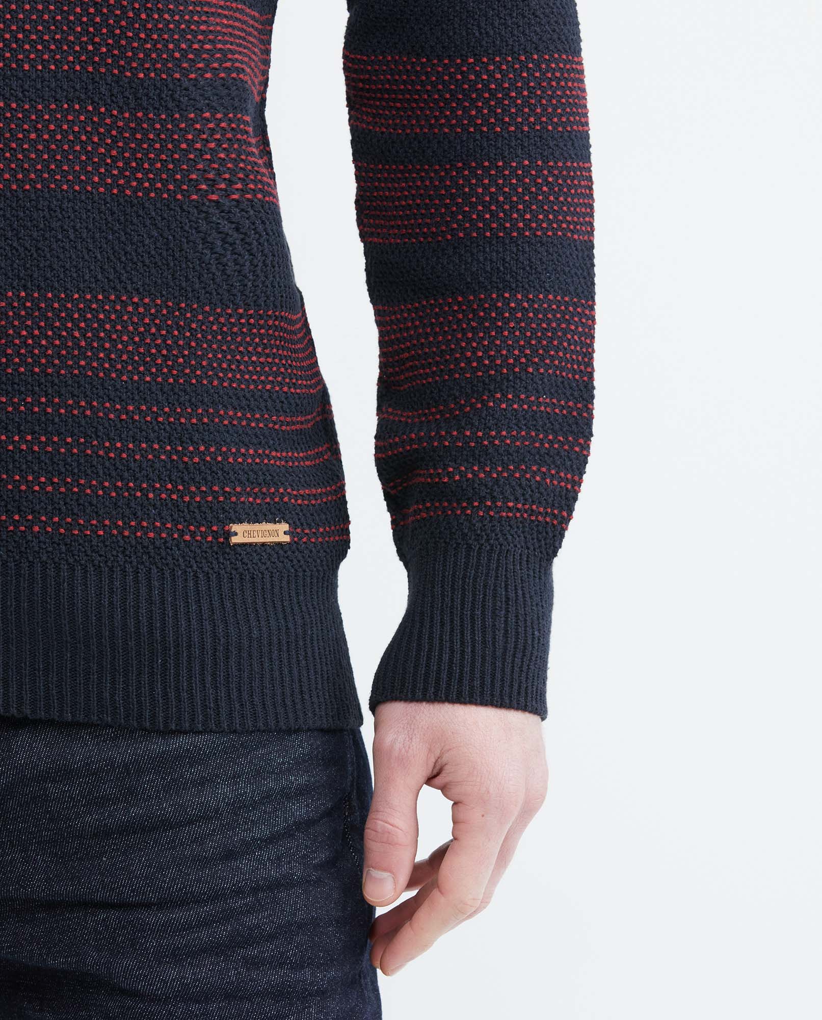 Men's Knit Sweaters - Blue - 3