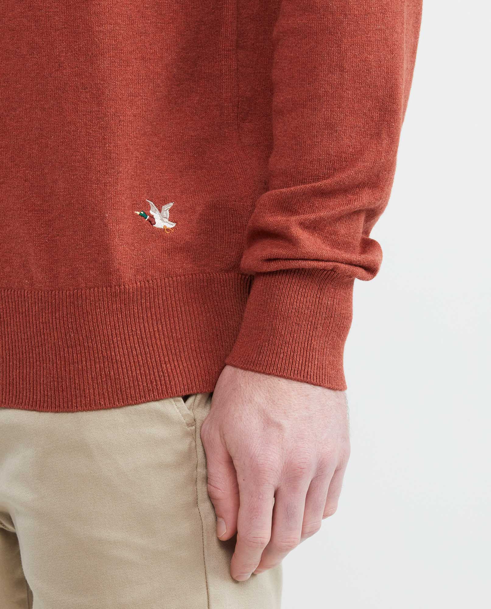 Men's Knit Sweaters - Orange - 3