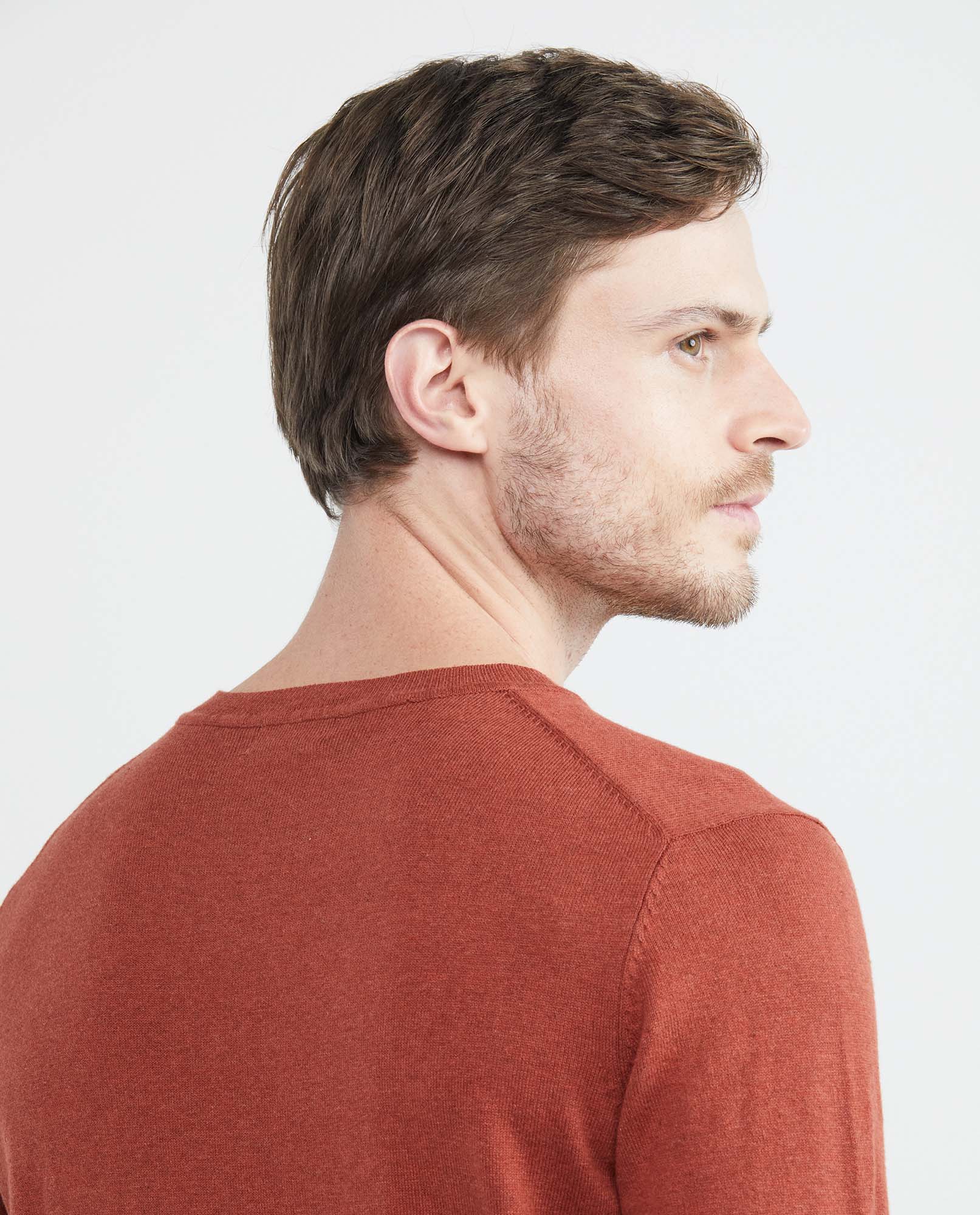 Men's Knit Sweaters - Orange - 5
