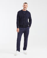 Men's Cotton Mini-Cable V-Neck Cardigan with Full Fashion Construction - 2
