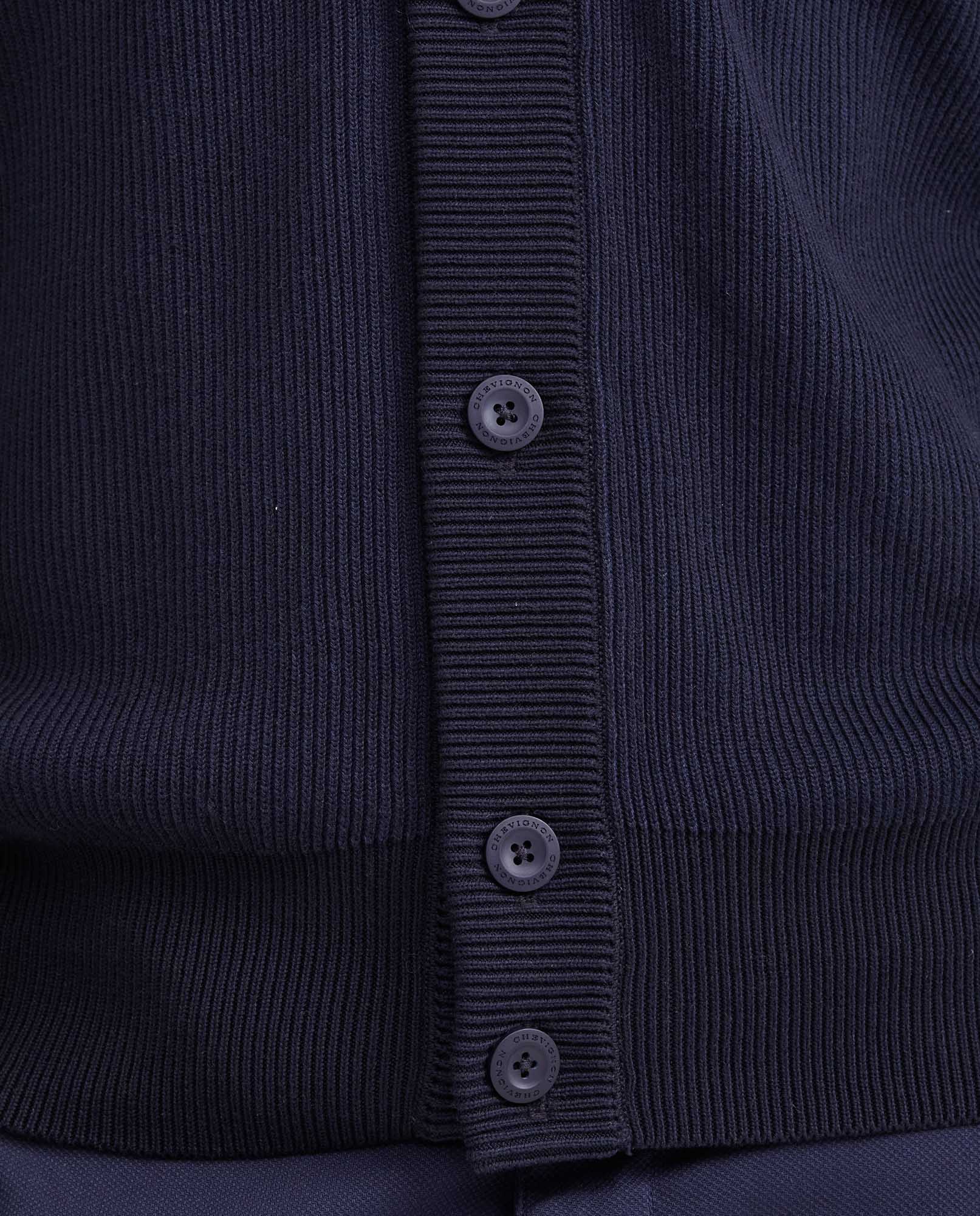 Men's Cotton Mini-Cable V-Neck Cardigan with Full Fashion Construction - 5