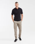 Men's 100% Cotton Ribbed Knit Full Fashion Polo Shirt - 2