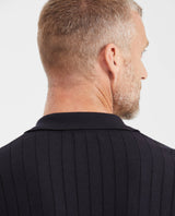 Men's 100% Cotton Ribbed Knit Full Fashion Polo Shirt - 6