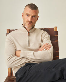 Men´s Half-Zip Sweater - Khaki 63_692H002_CAQ150309_0