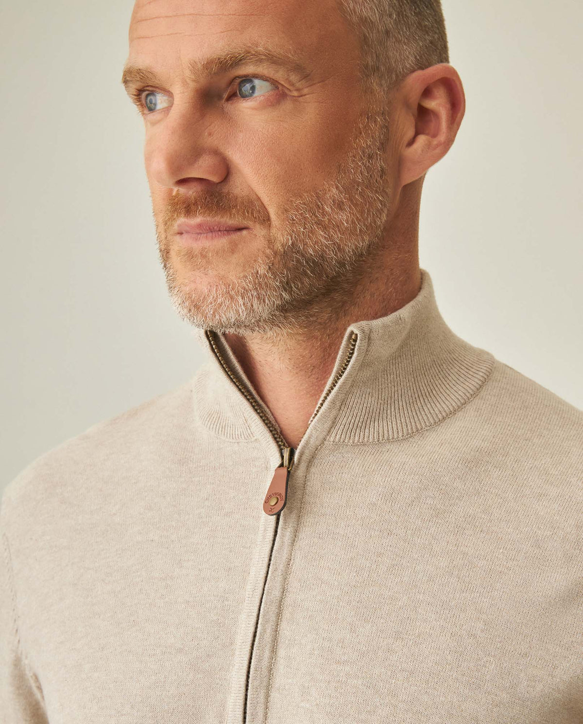 Men´s Half-Zip Sweater - Khaki 63_692H002_CAQ150309_5