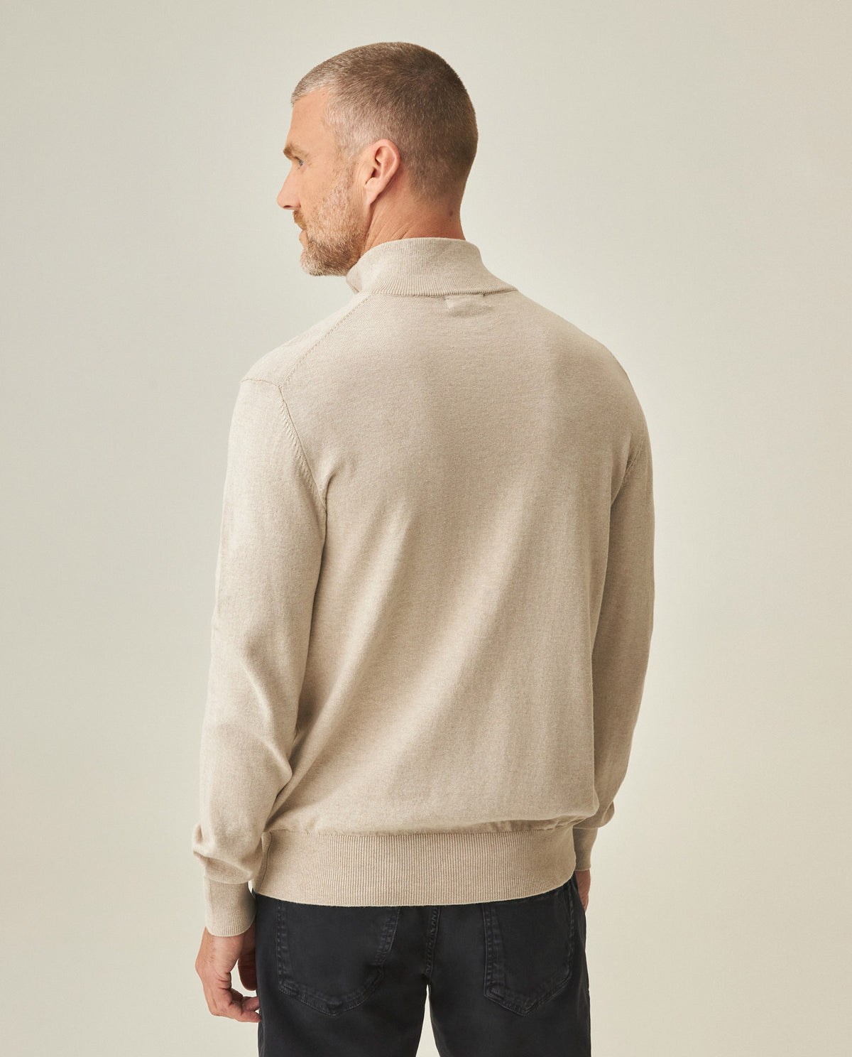 Men´s Half-Zip Sweater - Khaki 63_692H002_CAQ150309_6
