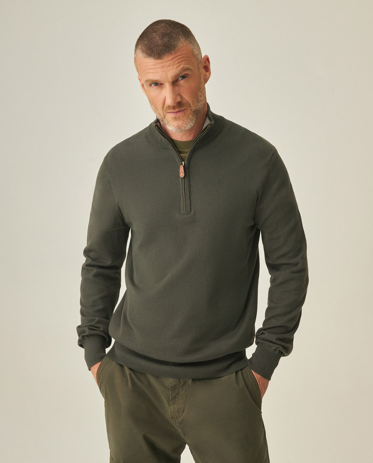 Men´s Half-Zip Sweater - Green 63_692H002_VER176323_0