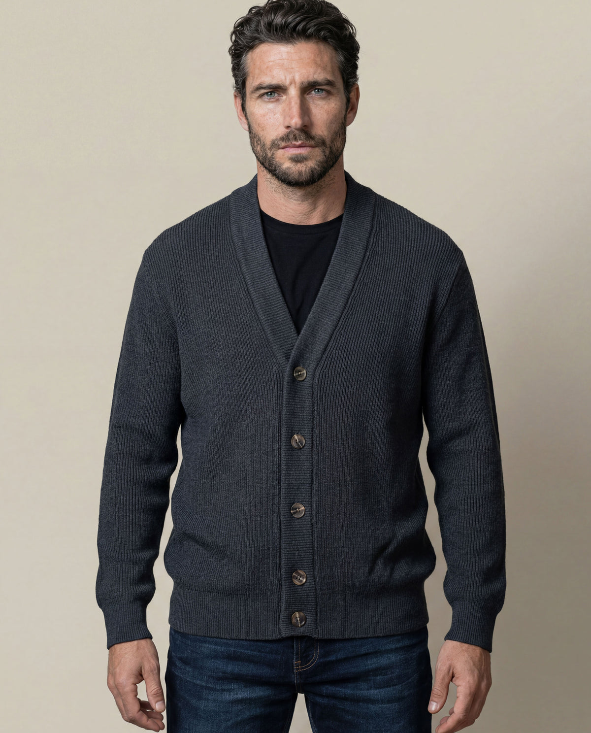 Men´s Cardigan - Gray 63_692H003_GRI190201_0