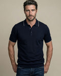 Men's Knit Polo Shirt - Blue 63_692H007_AZU194030_0