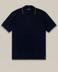 Men's Knit Polo Shirt - Blue 63_692H007_AZU194030_3