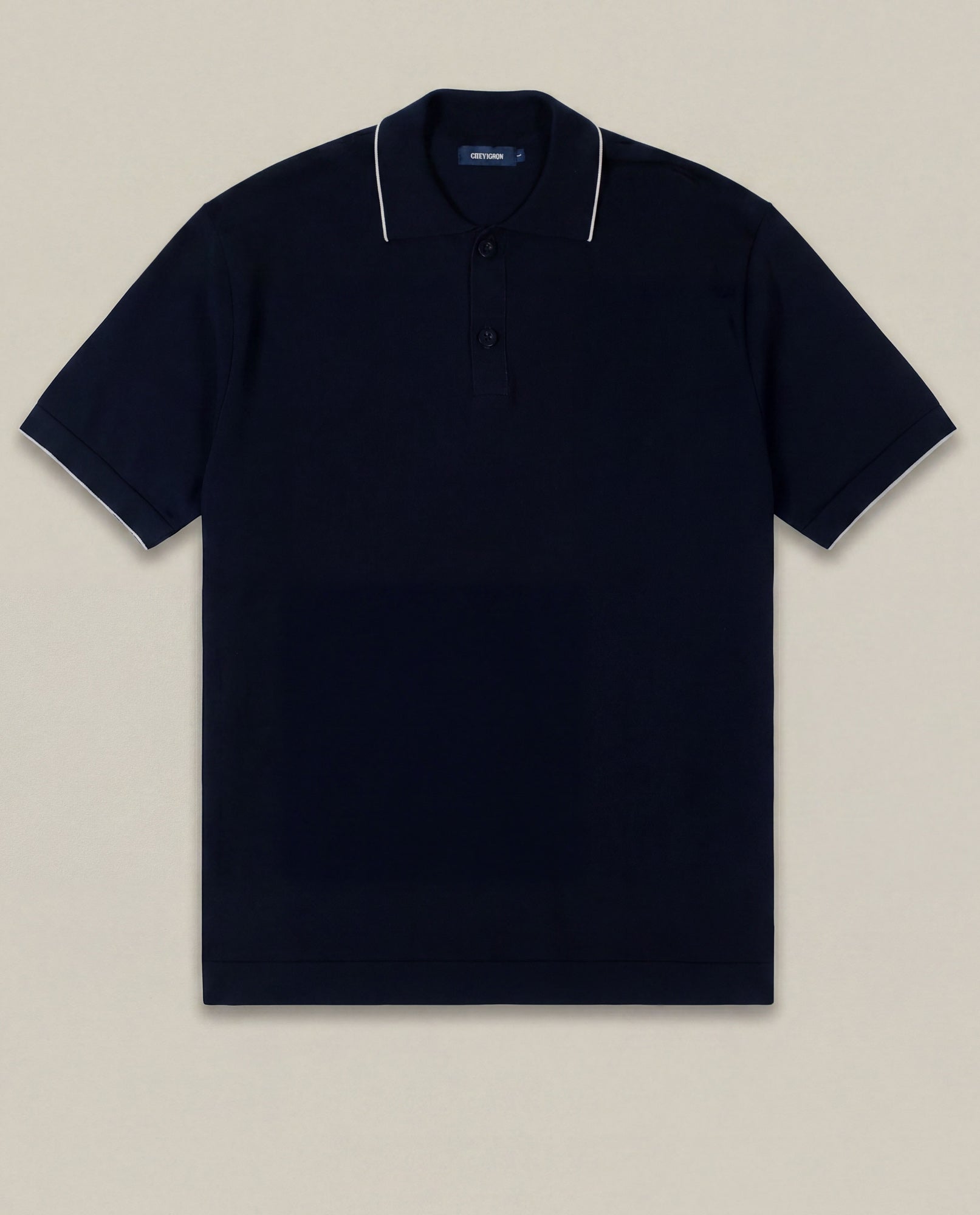 Men's Knit Polo Shirt - Blue 63_692H007_AZU194030_3