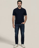 Men's Knit Polo Shirt - Blue 63_692H007_AZU194030_4