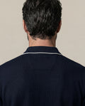 Men's Knit Polo Shirt - Blue 63_692H007_AZU194030_7