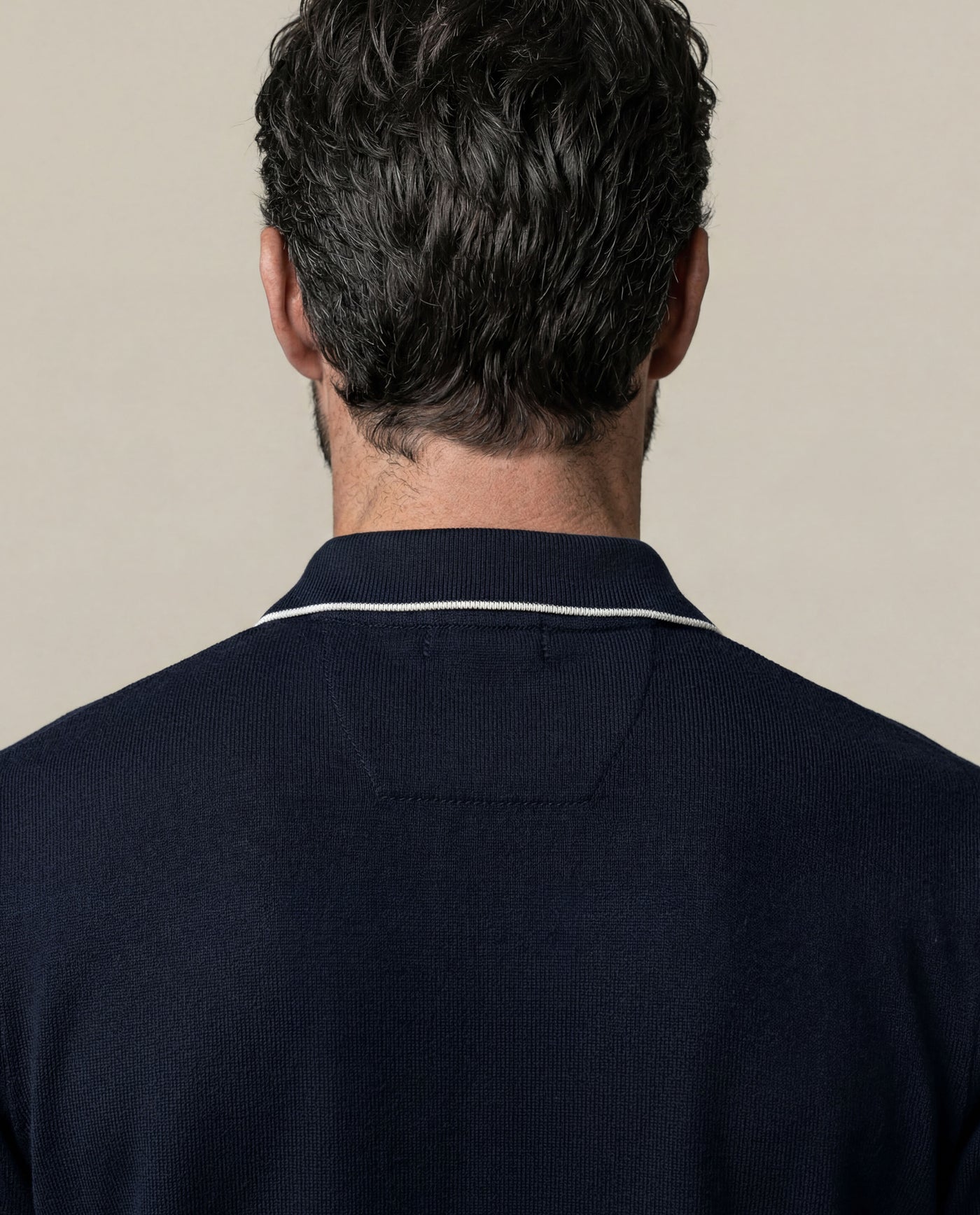 Men's Knit Polo Shirt - Blue 63_692H007_AZU194030_7