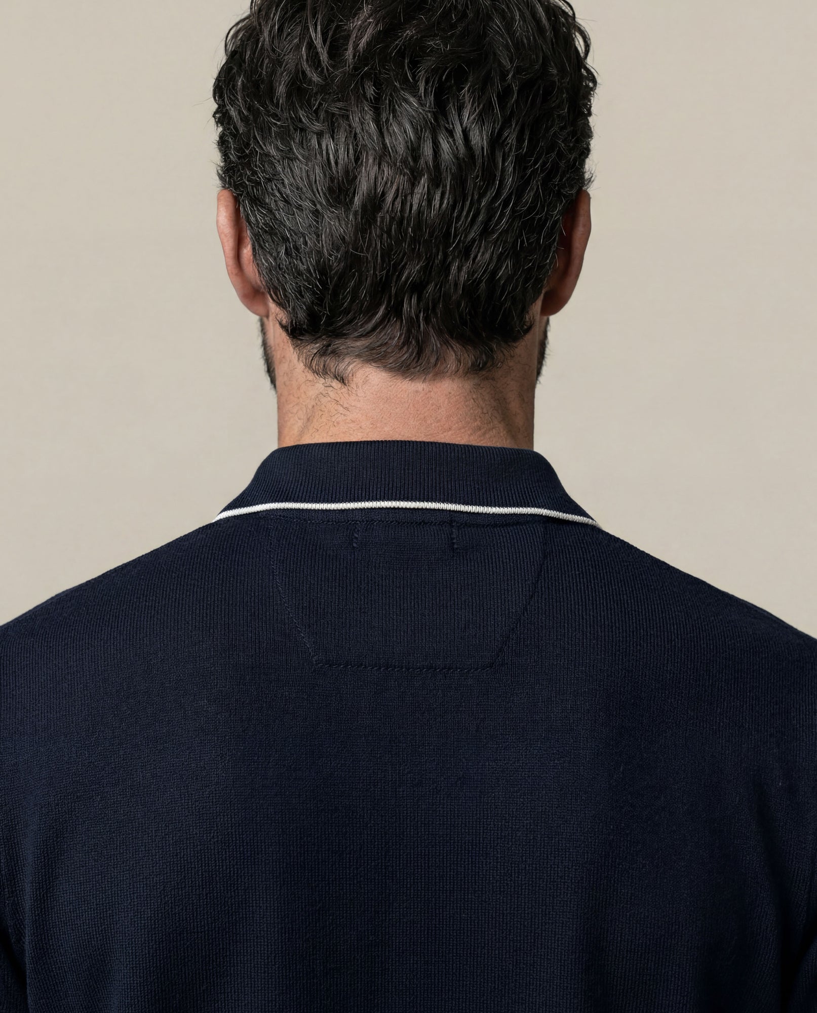 Men's Knit Polo Shirt - Blue 63_692H007_AZU194030_7